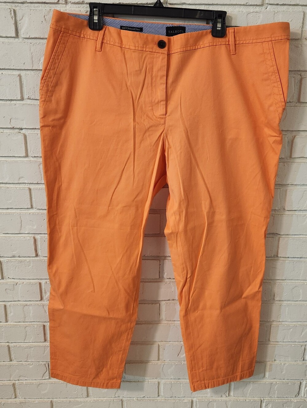 Talbots Orange Cotton Chino Pants for Women 18WP